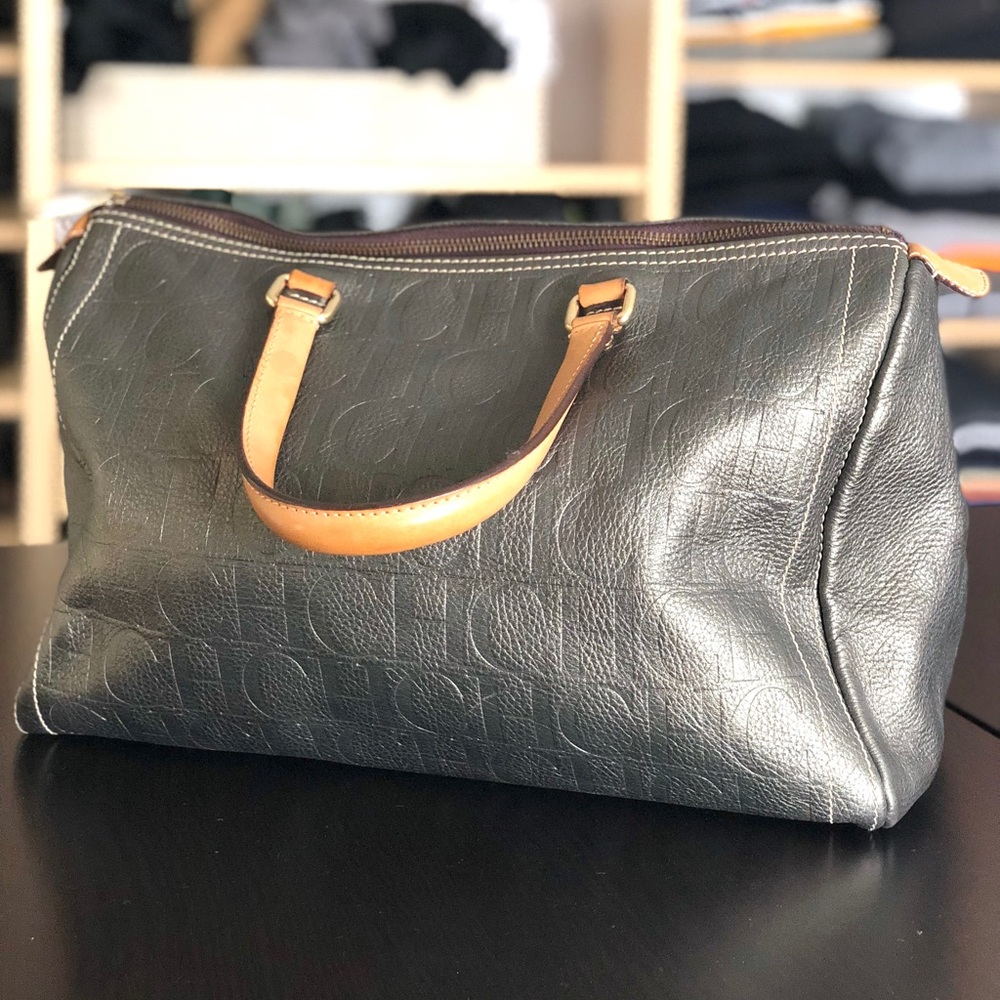 Carolina Herrera CH leather ANDY handbag bag EEUC